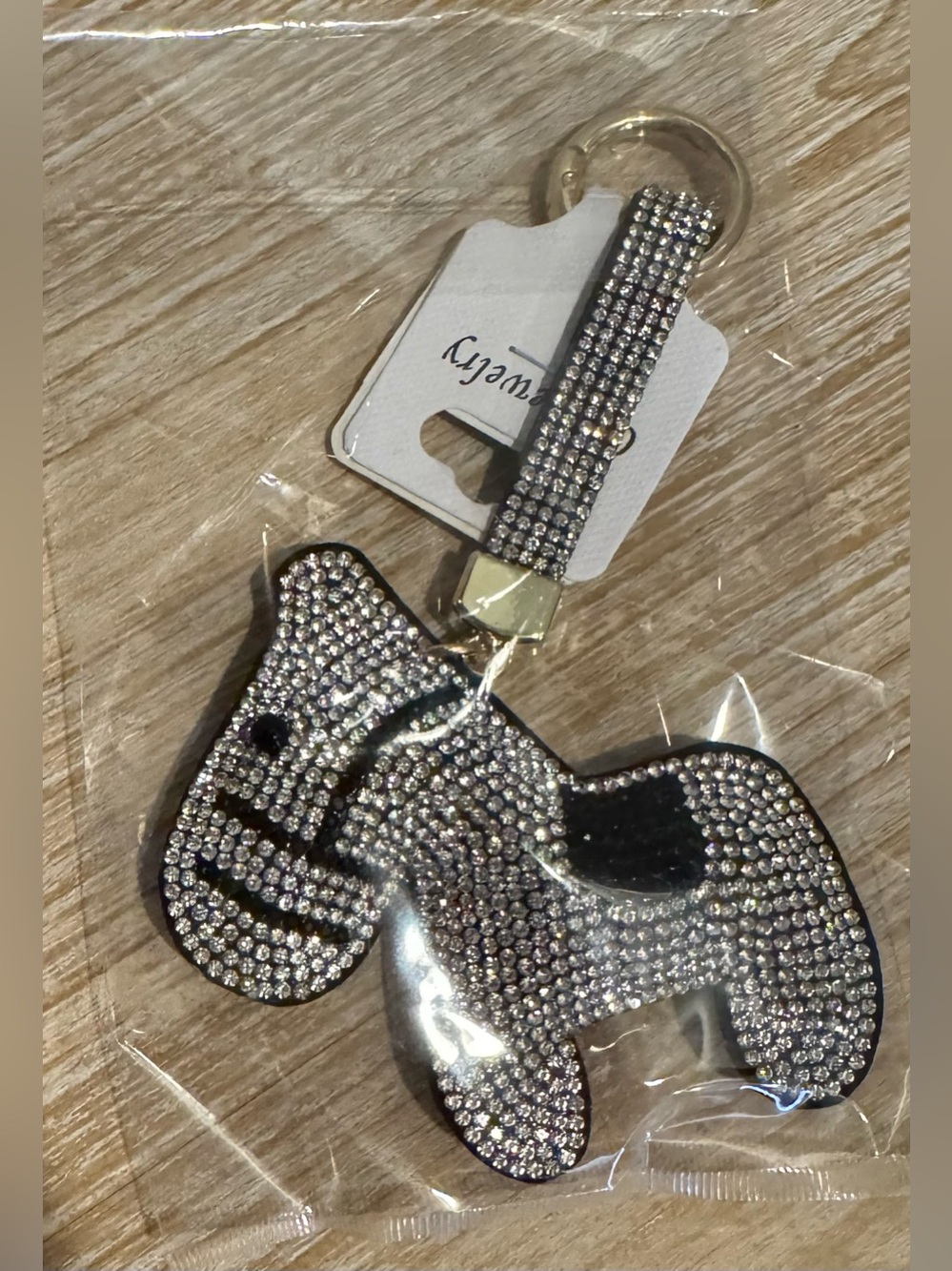 Rhinestone Silver or Red Horse Keychain Charm. PICK ONE - Picture 2 of 5